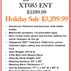 XT 685 ENT Treadmill Holiday Sale ticket photo